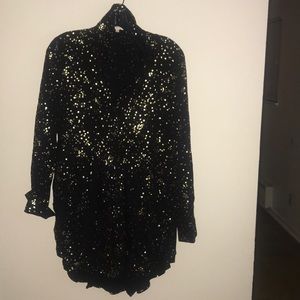 Hi-Low Black Shirt/Blouse